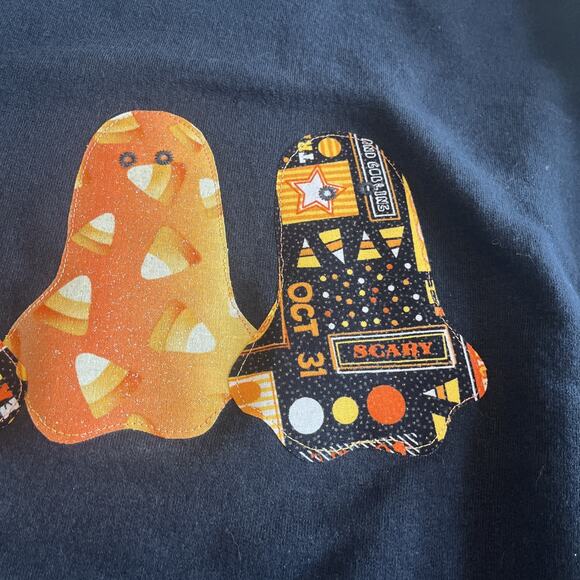 UPCYCLED Halloween Ghost Crewneck Sweatshirt FOTL Brand Fallcore Whimsy Fairy - Picture 4 of 7